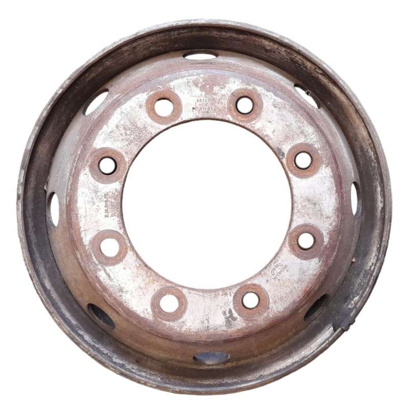 Cerchio in ferro Renault Midliner 8,75J x 19,5H2 8 fori foro centrale dim 22 intersee fori 10,6 - Cerchi in ferro - 1