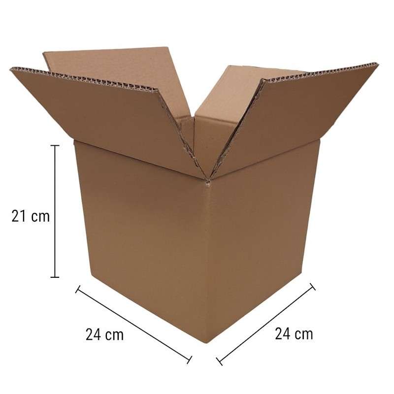 Scatole cartone a doppia onda 24x24xh21 cm. Pack 10 pezzi - Materiale imballaggio - 1