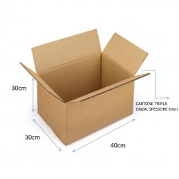 Scatole cartone 40x30x30 cm a triplo cartone 10 pezzi per trasloco e spedizioni resistenti e durevoli - Materiale imballaggio - Scatole cartone 40x30x30 cm a triplo cartone 10 pezzi per trasloco e spedizioni resistenti e durevoli - Materiale imballaggio -