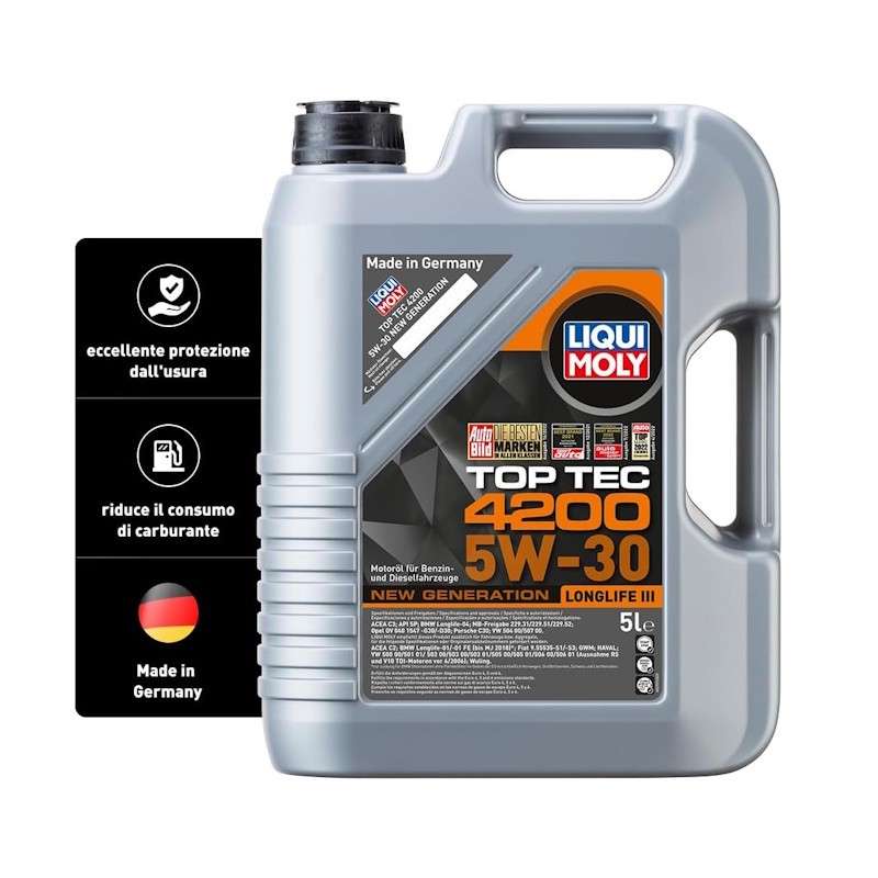 LIQUI MOLY 8972 olio motore 5W30 Top Tec 4200 5L - Olio motore - 1