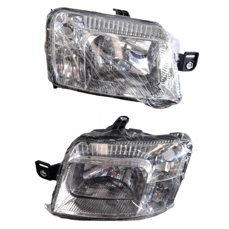 Coppia proiettori fari anteriore Fiat Panda 2003-2013 attacco giallo bianco unificato - Proiettore anteriore - 1