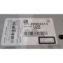 Autoradio cd 20983513 Opel Astra J 1.7 Cdti station wagon 2009-2020 - Autoradio - 2