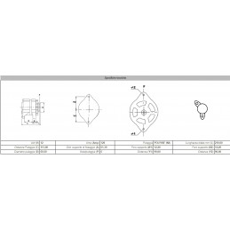 Alternatore AG0222 12V 120 AH Alfa Romeo, Fiat, Lancia, Opel, Suzuki 1.9 D Multijet - Alternatore - 4