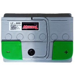 Batteria avviamento L2-60D Mondial 12v 60AH polo positivo destro - Batteria - 2 Batteria avviamento L2-60D Mondial 12v 60AH polo positivo destro - Batteria - 2
