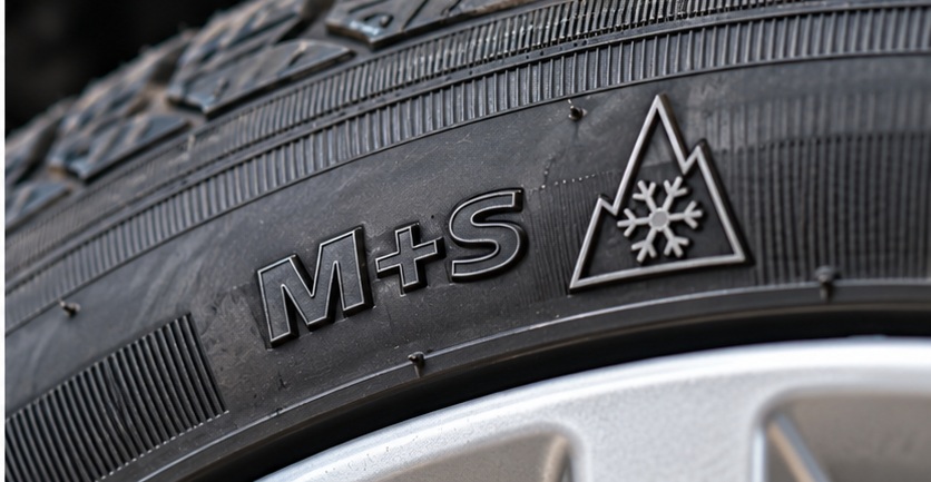Marcature M+S e 3PMSF su uno pneumatico invernale